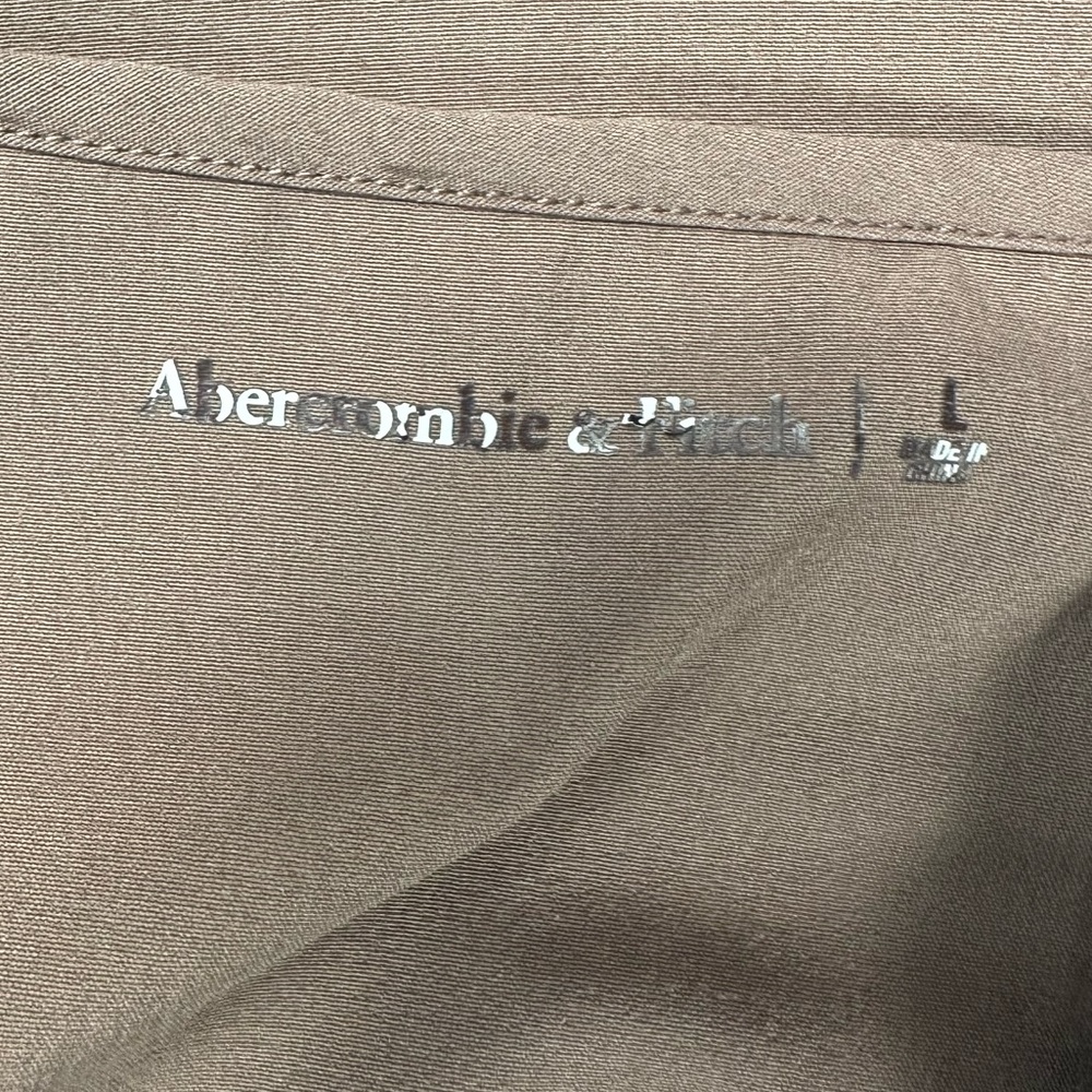 Abercrombie & Fitch Taupe Brown Utility Jumpsuit Elastic Waist Jogger Cuffs - Picture 14 of 14